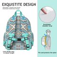 thumbnail image 5 of Boho Bohemia Geometric Line Art Backpack for School,Cute School Bag,Schoolbag with Adjustable Shoulder Straps & Padded Back,15.25"x11.5"x5.25", 5 of 6