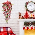 thumbnail image 4 of Navidad De Arriba Y Abajo, Adornos Navideños De Ratán, Flores Artificiales, Arcos, Colgador De Puerta Para Chimenea Y Sala De Estar Kearding HA043227-02, 4 of 6