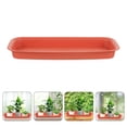 thumbnail image 4 of Phlegsive 2Pcs Rectangular Plant Saucers Plastic Plant Saucers Planter Drip Tray Flower Pot Saucers, 4 of 6