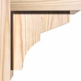 thumbnail image 3 of 7 1/2"W x 8"D x 8"H Monterey Smooth Corbel w/Backplate, Douglas Fir, 3 of 9