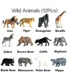 thumbnail image 3 of 12 Pcs/Ensemble Figurines d'Animaux Jouets Éducatifs pour Enfants, 3 of 3