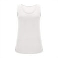 thumbnail image 7 of ZQUUVOU Tank Top For Women Square Neck with Padded Yoga Sports Tank (White,L), 7 of 7