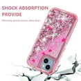 thumbnail image 3 of NIFFPD iPhone 14 Plus with Screen Protector（Anti Spy Privacy） + Camera Lens Protector, Bling Glitter Quicksand Sparkle Clear & Shockproof Protective Cover iPhone 14 Plus 6.7" Pink, 3 of 6
