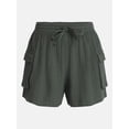 thumbnail image 6 of Time and Tru Women's Double Cloth Cargo Shorts, Sizes XS-XXXL, 6 of 6