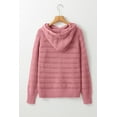 thumbnail image 6 of Women's Peach Blossom Pointelle Knit Raglan Sleeve Hooded Sweater - [ZhiHiMeRi] | (US 12-14)L, 6 of 11