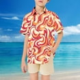 thumbnail image 2 of SGMVNU Boys Button Down Blouse Shirts T Shirt for Boys 12-14 Casual Short Sleeve T-Shirts Lapel Collar Printed Holiday Beach Shirts Summer Outfit(Size 5-6 Years,Red), 2 of 7