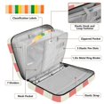 thumbnail image 4 of Haosy Accordion File Organizer Zipper Binder 500 Sheet 6-Tab Expanding File Folder Multi-Pocket 1.2 Inch 3 Ring Pale Red and Off-white Striped, 4 of 7