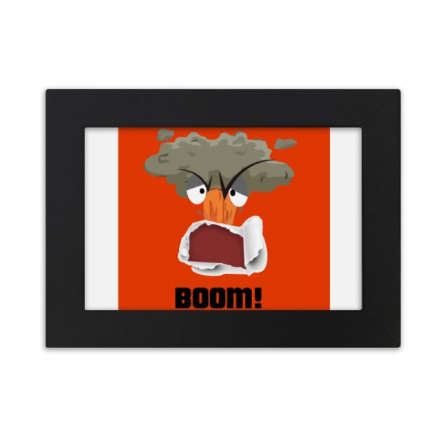 Angry Red Emotion Volcano Eruption Desktop Photo Frame Ornaments Picture Art Painting