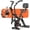 Black, Orange, variant on Pooboao Indoor Workout Exercise Bike Folding Cycling Bicycle for Home Cardio Workout 300 LBS