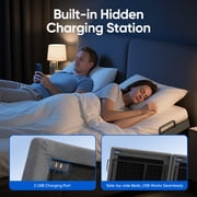 Cottinch Adjustable Bed Base Frame Split King for Stress Management with Massage, Remote Control,Adjustable Legs