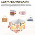 thumbnail image 6 of Yayeee Collapsible Cube Storage Bin with Lid Fabric Closet Decorative Basket with Handles, Candy Lemon Slices, 6 of 7