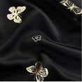 thumbnail image 2 of Flowpartex Gold Butterfly Blackout Curtains 2 Panels 54"L×52"W for Nursery Kids Bedroom Black&Metallic Foil Floral Print Grommet Top Window Drapes for Living Room, 2 of 5