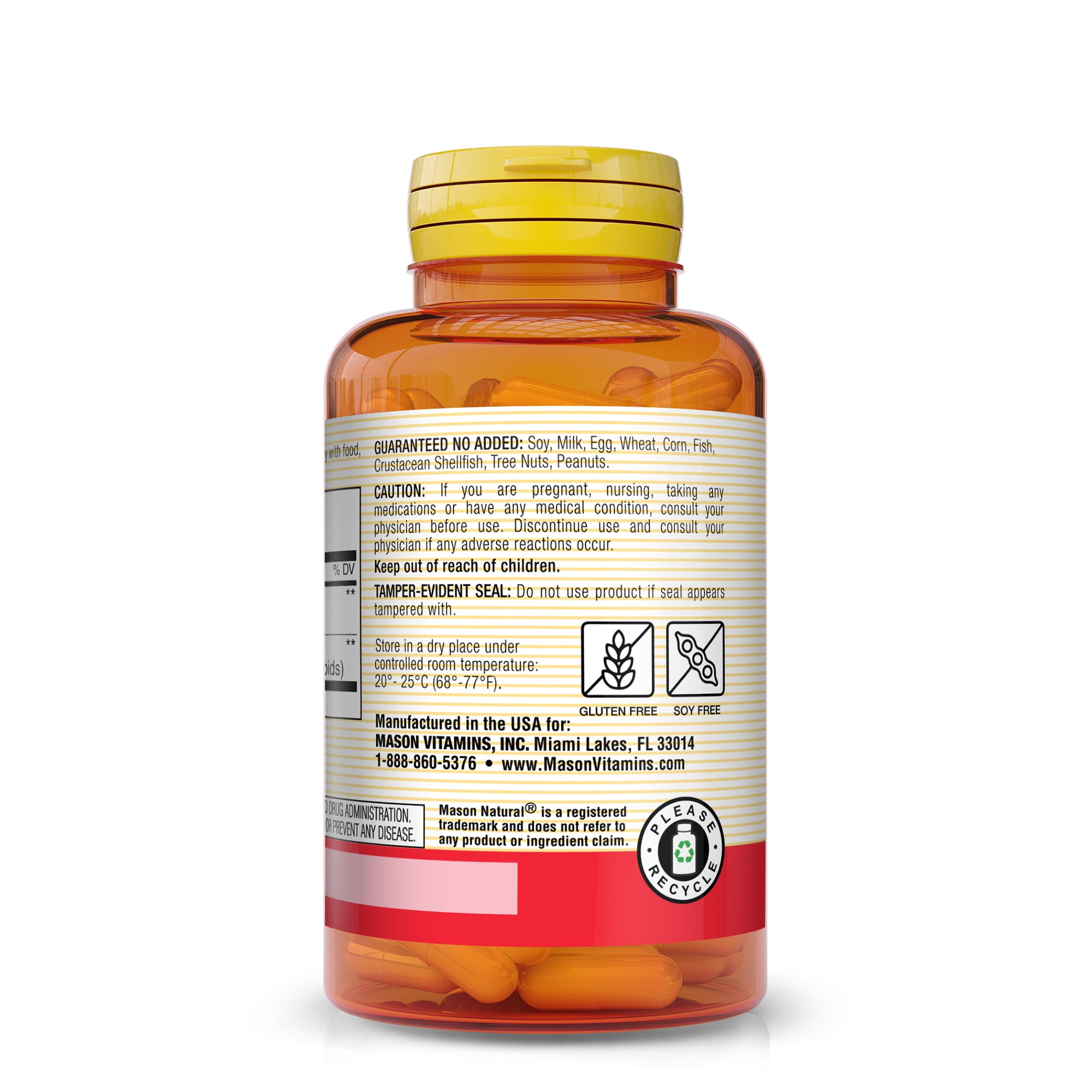 (5 pack) Mason Natural Tart Cherry with Standardized Turmeric 60 Veg Caps