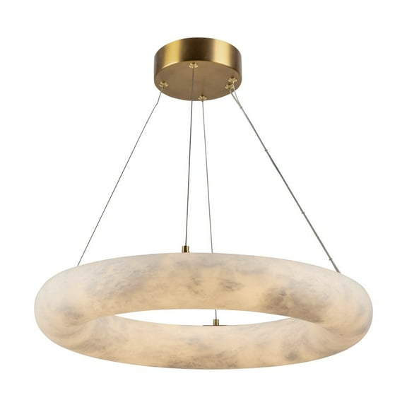 Artcraft Lighting Camila Collection 1Light 19" Chandelier Brushed Brass