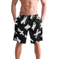 thumbnail image 4 of Dailycode Men's Quick Dry Swim Trunks Beach Shorts Casual Summer Board Shorts with Pockets, Hand Drawn Dot Art, 4 of 8