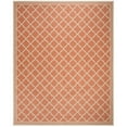 thumbnail image 4 of SAFAVIEH Beach House Nima Trellis Indoor/Outdoor Area Rug Rust/Cream, 4' x 6', 4 of 10