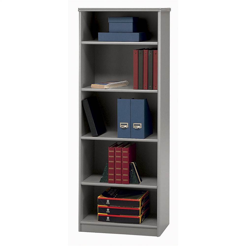 Five Shelf Bookcase in Pewter - Series A