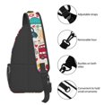 thumbnail image 4 of Sling Bag for Men, London Symbols Fanny Pack Crossbody Bags Shoulder Chest Bag, Small Gym Bag Anti Theft Crossbody Backpack Daypack for Travel Sports Running Hiking, 4 of 7