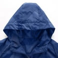 thumbnail image 4 of CHEEREAM Rain Jacket for Men Lightweight Waterproof Packable Jacket Hiking Travel Outdoor Windbreaker Raincoat with Hood Blue L, 4 of 8