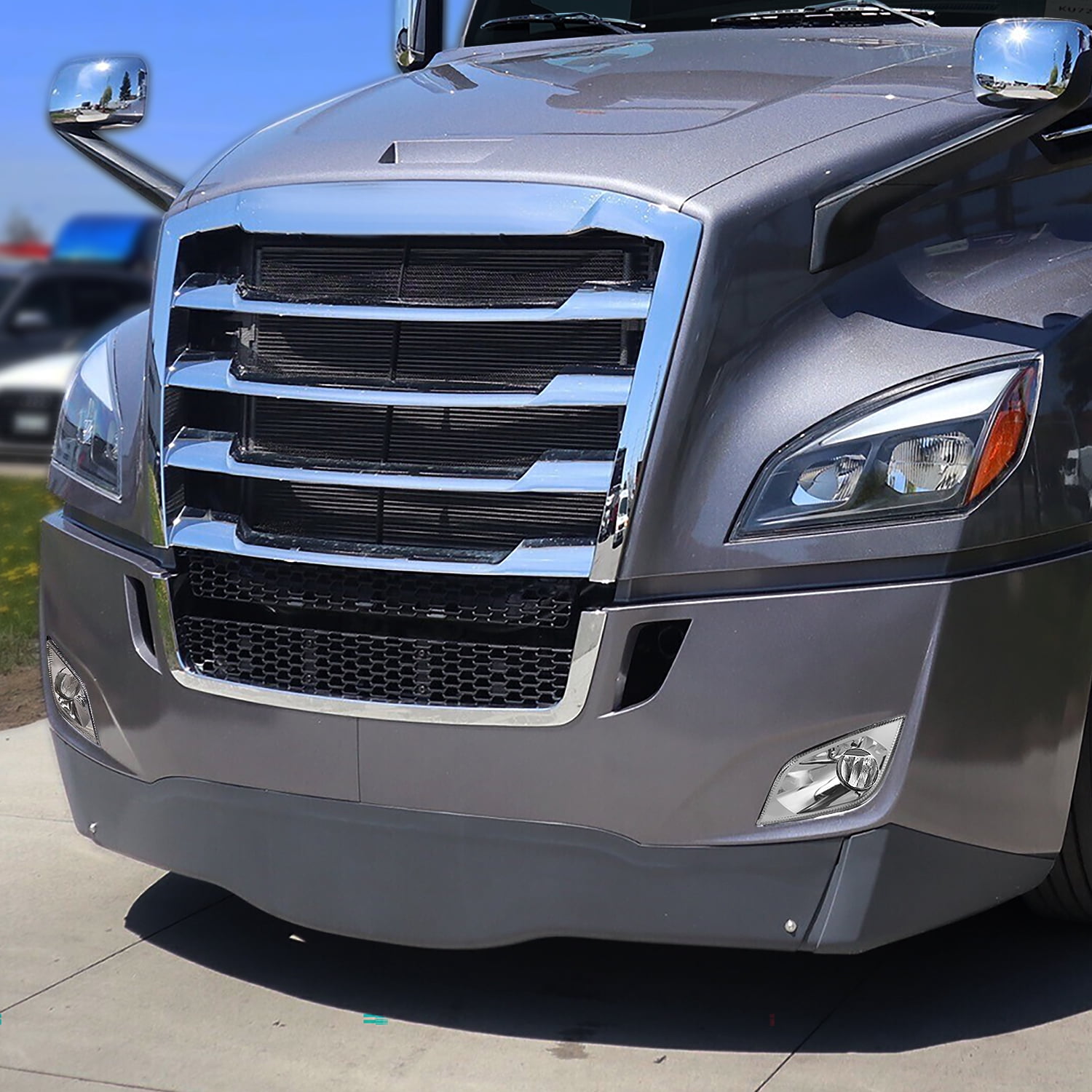DNA Motoring LED Driving Fog Light Lamps for 2018-2024 Freightliner Cascadia, Chrome Housing