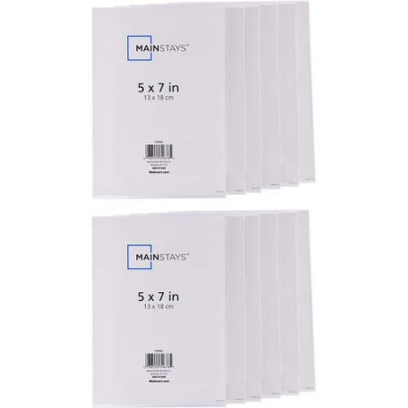 Mainstays 5" x 7" Clear Bent L Frame, Set of 12