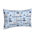 thumbnail image 4 of LNWH Rectangle Pillow Cover, Cute Tiger Lion Elephant Blue Pattern Cushion Covers Pillowcase for Couch Bedroom Sofa, 20"x30", 4 of 8
