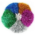 thumbnail image 5 of 2PCS Pom Poms Cheerleading Metallic Foil Cheer Pom Poms with Plastic Handles for Rooters Cheering Squad Team Spirit Sports, 5 of 7