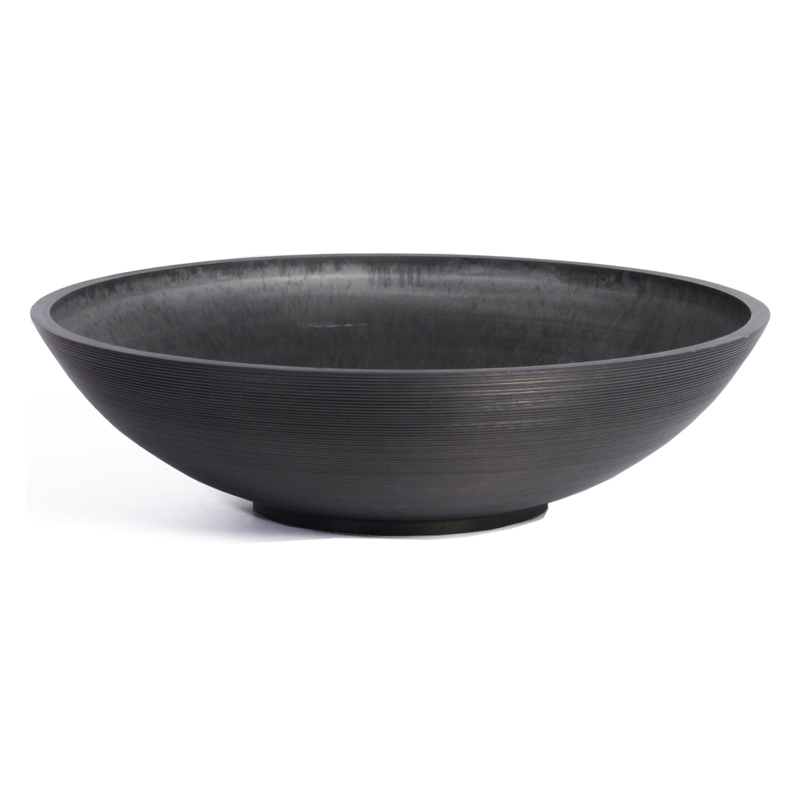 Veradek Lane Resin Bowl Black Planter, Black