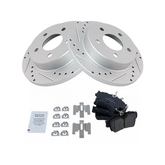 Rear Brake Pad and Rotor Kit - Compatible with 1994 - 2004 Ford Mustang GT 3.8L V6 1995 1996 1997 1998 1999 2000 2001 2002 2003