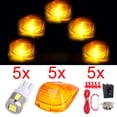 thumbnail image 4 of CCIYU QTY(5) Roof Running Light Cab Marker Amber Cover Top Lamp Lens + Wiring pack + Xenon White 6-5730-SMD LED Fit 1999-2015 Replacement fit for Ford E/F, 4 of 5