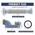 thumbnail image 4 of 2 Pcs Low Profile 1 1/2 P Trap with Sealing Tape Low Profile Shower Drain Flat 1 1/2 P Trap Freestan, 4 of 5