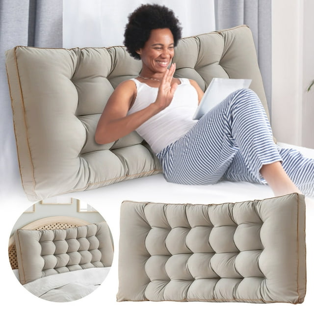 Hearth & Gear Reading Pillow Soft And Supportive Bed Rest Pillow Cushion For Headboard Back Support Reading Relaxing In Bed Or Sofa Comfortable Long Body Pillow Cover 4 Silk Pillowcase Toddler Girl