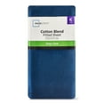 thumbnail image 3 of Mainstays 300 Thread Count Easy Care Blue Cove Cotton Blend Percale Fitted Bed Sheet, King, 3 of 8