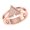 14K Rose Gold Vermeil, variant on On Point Triangle Design Natural Diamond Ring for Women - Available in 925 Sterling Silver Rings for Occasions and Wedding (Color HI, Clarity I2-I3) (Ring Size: 7.5)