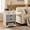 White + Gray, variant on Demi Bonn 4-Drawer Modern Dresser, Chest Storage Organizer with Open Display Shelves, White