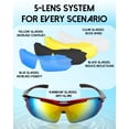 thumbnail image 3 of Gafas de Sol para Ciclismo Hurdilen Polarizadas UV400 con 5 Lentes Intercambiables Unisex, 3 of 7