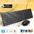 thumbnail image 5 of Wireless Keyboard and Mouse, Silent 2.4GHz Cordless Combo-Black-Wagpak, 5 of 10