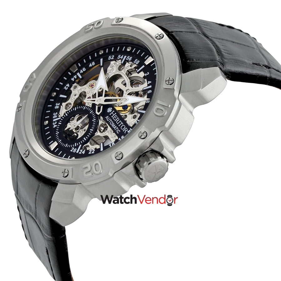 Heritor Carter Automatic Black Skeleton Dial Men s Watch HR2504 Walmart