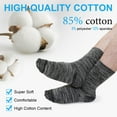 thumbnail image 7 of Mens Dress Socks - 5 Pairs Mens Socks, CaiDieNu Breathable Crew Socks Non Binding Cotton Socks for Work Business Leisure Home Size 11-13, 7 of 7
