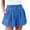 Blue, variant on HAiming Women's Summer Beach Shorts High Waist Wide Leg Pleated Shorts Casual Loose Sweat Shorts with Pockets