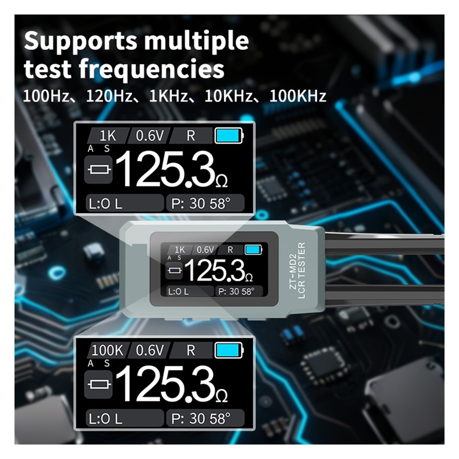 ZT-MD2 Intellint Tweezers Lcr Digital Brid Tester One k Measurement Of Resistance Capacitance, And Inductance ,Easy to Use