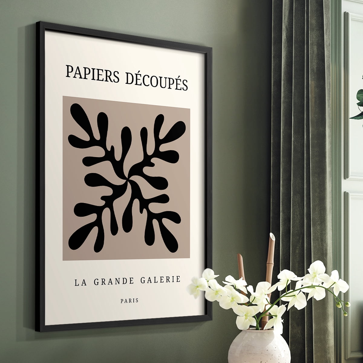 Matisse CCCXCVII in Black Solid Wood 8 x 10 Framed Print