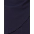 thumbnail image 5 of DARING DIVA 3/4 Sleeve Faux Wrap Ruched Waist Dress XL Dark Blue, 5 of 6