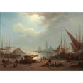 thumbnail image 2 of Ludwig Mecklenburg 18x14 Gold Ornate Wood Frame and Double Matted Museum Art Print Titled - Venice, in View of San Giorgio Maggiore from the Piazzetta (1860), 2 of 4