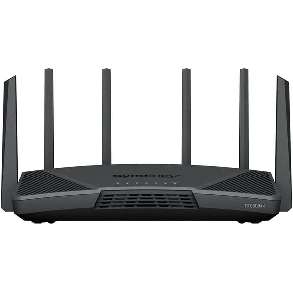 Synology AX6600 Wireless Tri-Band 2.5G / Gigabit Router, Black, Black
