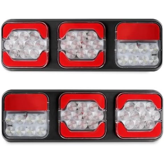 Camper RV Tail Lights Trailer Triple Leds Tail Clearance Rectangle Stop Brake Turn Signal Reverse Light Tractor Truck Light Waterproof$$Vehicle Parts & Accessories