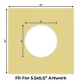 thumbnail image 2 of Soft Yellow Picture Frame Mat for 12x12 Frames - Circle Opening for 6x6 Photos - 25 Mats, 2 of 7