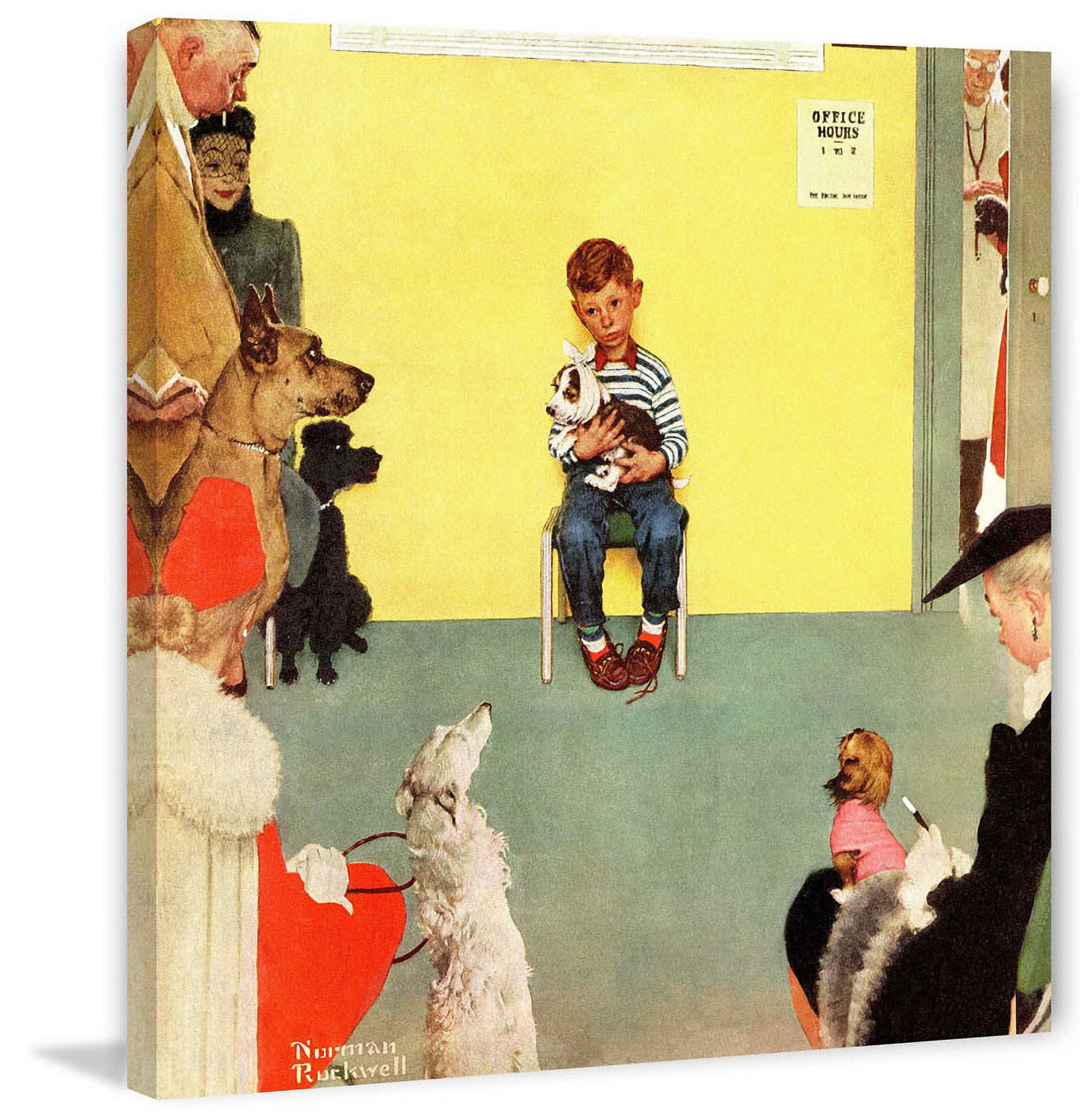 Marmont Hill "At the Vets" by Norman Rockwell Painting Print on Canvas