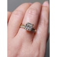 thumbnail image 2 of Diiro Classic Cushion Cut Promise Ring, 14K Vermeil Yellow Gold Engagement Ring with Pave Band, Bridal Jewelry for Women, Gift for Her, 2 of 7