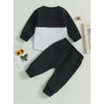 thumbnail image 5 of Newborn Baby Clothes Set 6M 12M 18M 24M 3Y Ribbed Fall Winter Kids Outfits Solid Color Long Sleeve Sweatshirt Tops Pants Set For Infant Tracksuit, 5 of 10